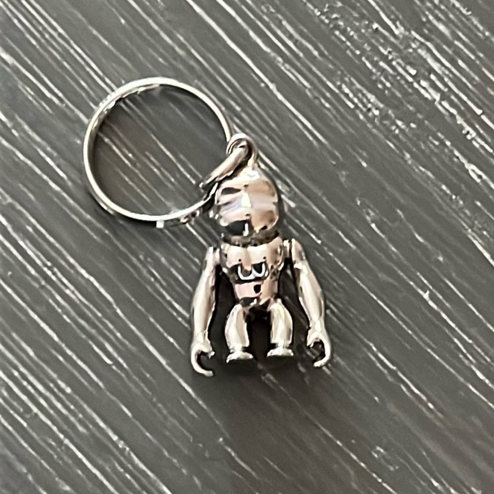 Rare Kipling Silver Monkey Key Ring Charm
